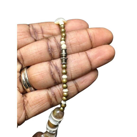 Vintage Oversized Seashell Pendant Necklace Beach Brides Ocean Lovers 18 Inches - Picture 5 of 5